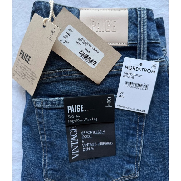 PAIGE Blue Flare & Wide Leg Jeans - Picture 12 of 16